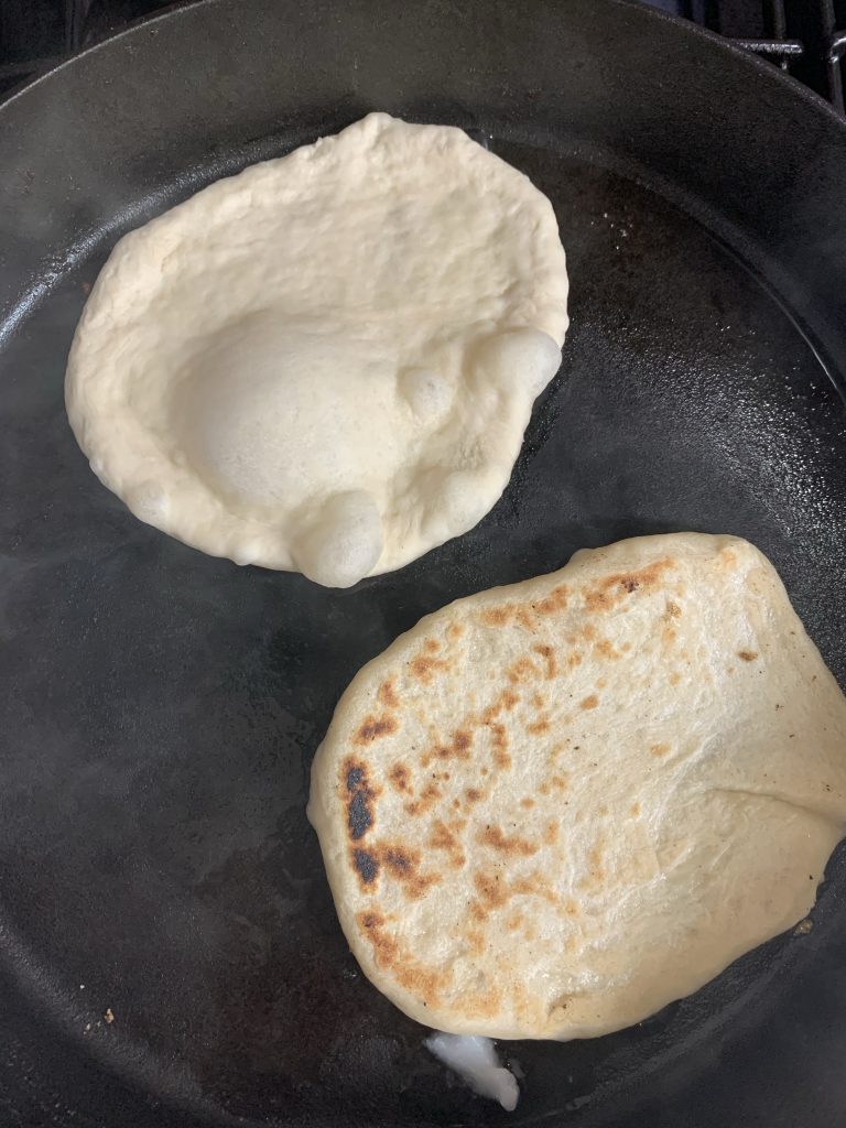 cooking pita 