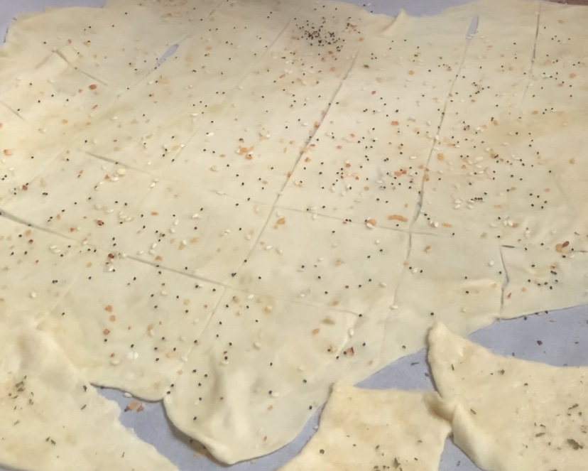 seasoned cracker dough