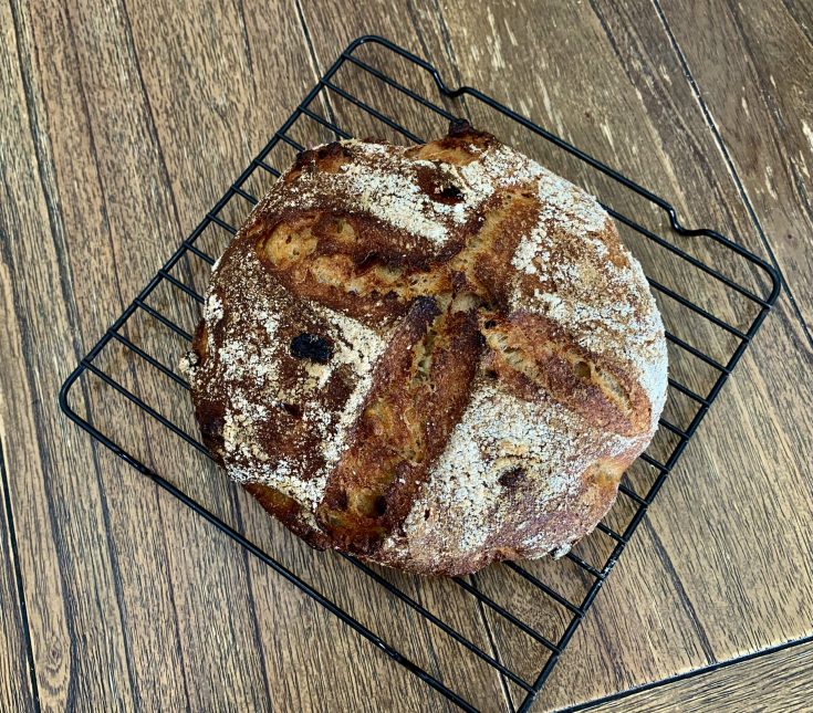 White chocolate cranberry loaf